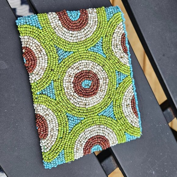 Hand Beaded Mini Coin Purse - Wallet - Picture 4 of 5